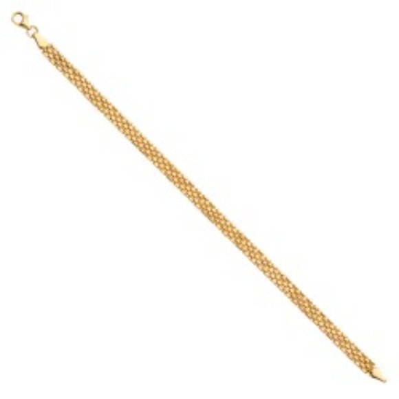 14K Solid Yellow Gold Bracelet 7.5' inches - Picture 1 of 2